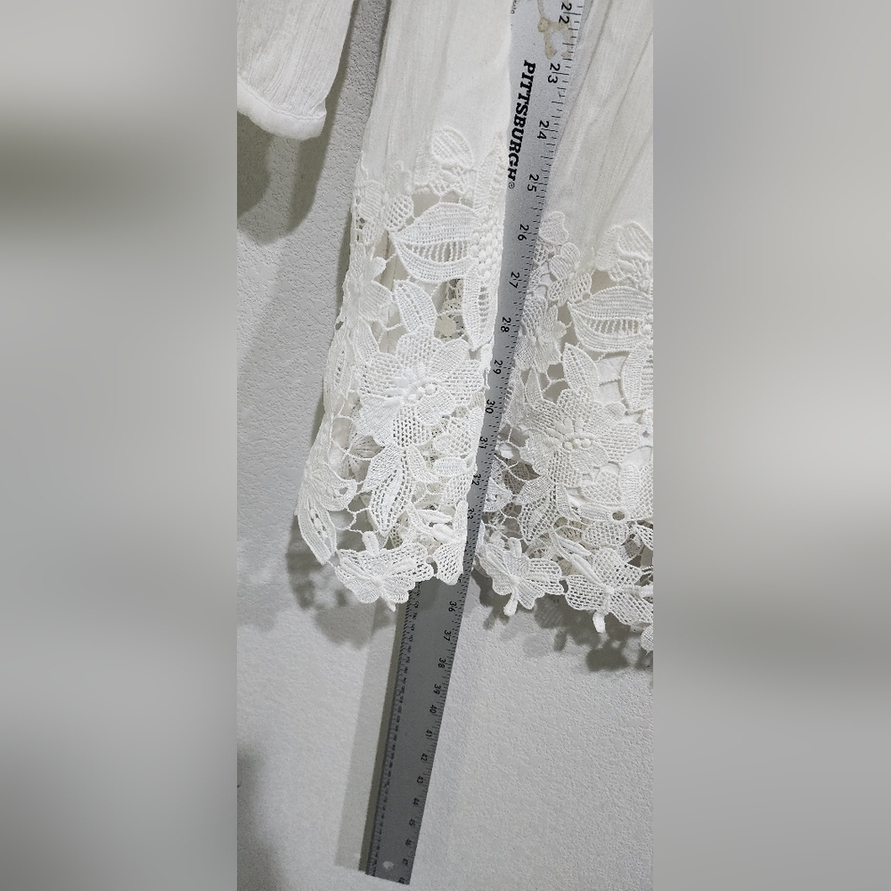 Abercrombie & Fitch Classic White Lace Mini Dress Size S - Picture 3 of 15